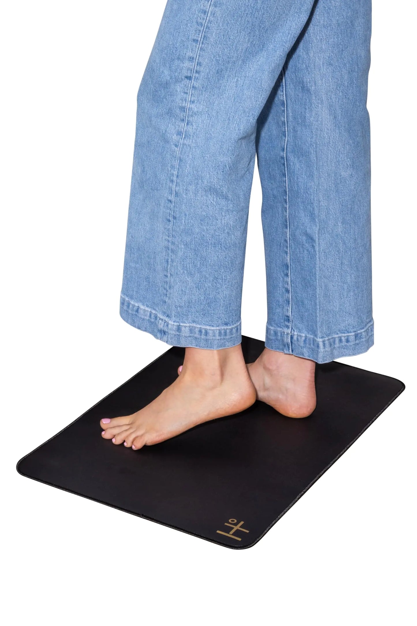 Grounding Mats for Bed Energy Pain Relief Inflammation Balance Wellness - Earthing Mat for Home and Work - 15 Foot Grounding Cord Conductive Carbon - 24" x 16" (Gold Logo)