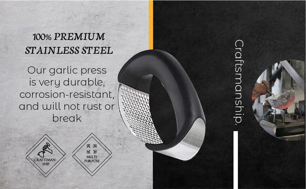 *Stainless Steel Garlic Press