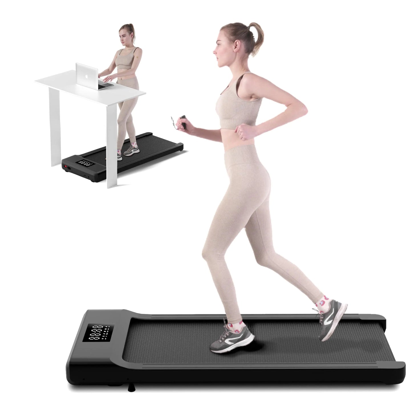 Walking Pad 2024 Upgrade Under Desk Treadmill Walking Pad Treadmill Smart Walking Treadmills for Home Office 265 Lbs Capacity mom