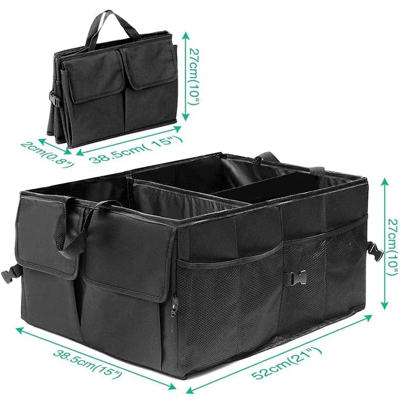 *Trunk Cargo Organizer Folding Storage Collapse Bag Bin For Car Truck SUV 40L US