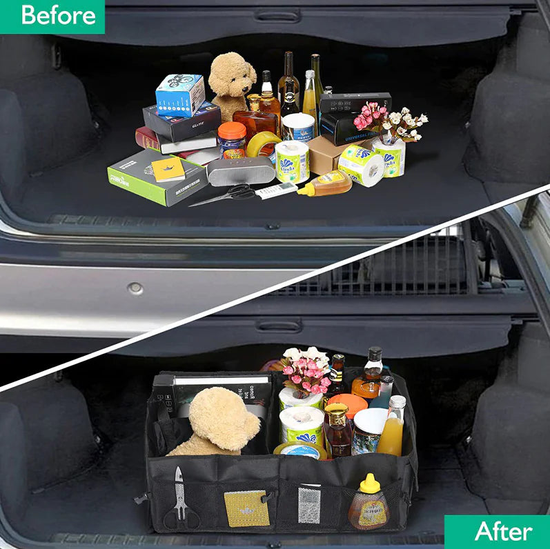 *Trunk Cargo Organizer Folding Storage Collapse Bag Bin For Car Truck SUV 40L US